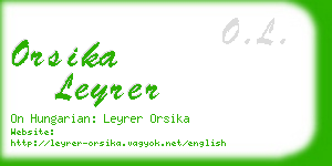 orsika leyrer business card